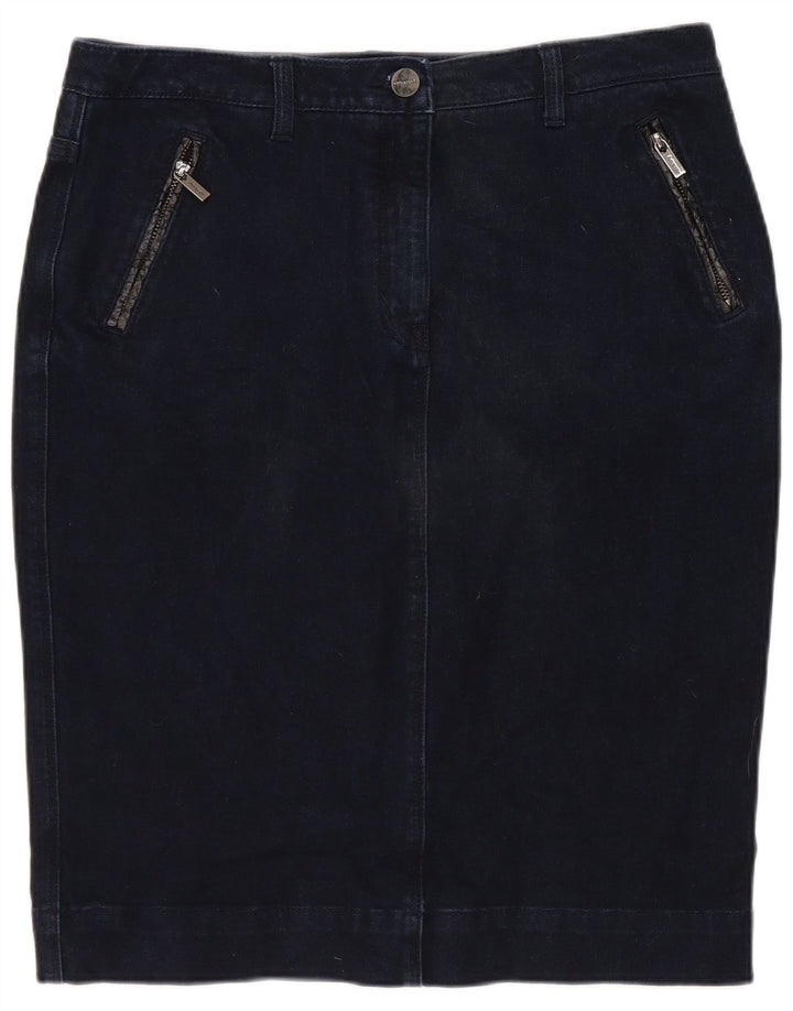 MARKS & SPENCER Fusta de blugi cu autograf pentru femei UK 12 Medium W30 Bleumarin