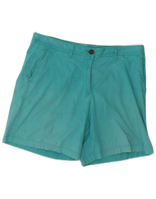 Crew Clothing Womens Regular Chino Shorts UK 14 Large W36 Turquoise Cotton