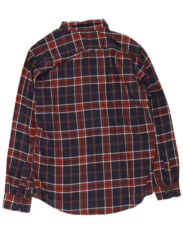 Cămașă de flanel Jack & Jones pentru bărbați XL, bumbac cu carouri bleumarin
