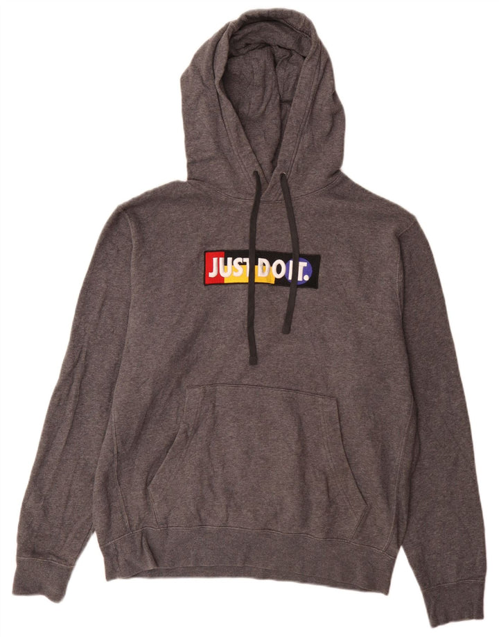Pulover Nike Grafic pentru bărbați, bumbac, gri mediu