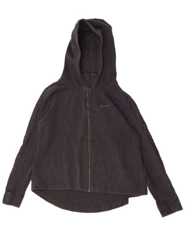 Pulover Nike pentru femei, cu fermoar, bumbac, negru, UK 14