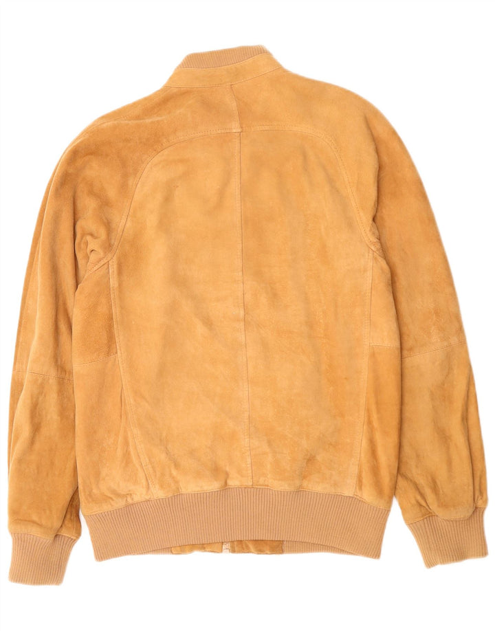 Bomber Vintage pentru bărbați din piele intoarsa UK 38 Maro Mediu