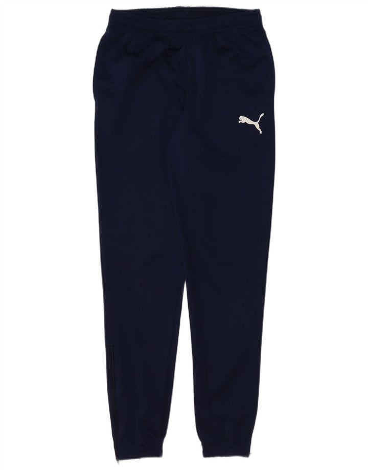PUMA Mens Tracksuit Trousers Joggers Small  Navy Blue Polyester