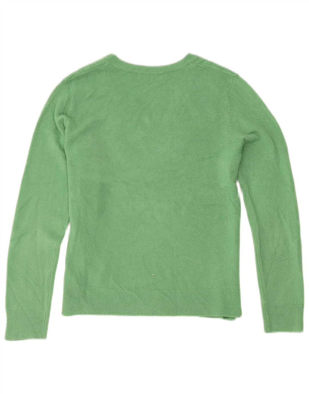 Pulover cu decolteu în V pentru femei Marks & Spencer UK 12 Acrilic verde mediu