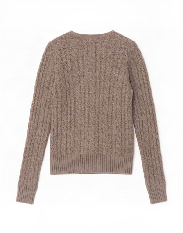 Pulover cardigan pentru femei Zara UK 12, bumbac gri mediu
