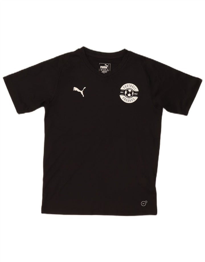 Tricou grafic Puma pentru băieți Top 11-12 ani poliester negru