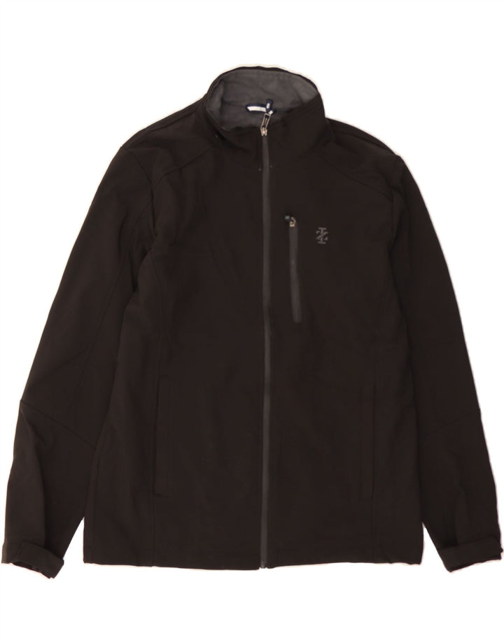 IZOD Mens Windbreaker Jacket UK 38 Medium Black Polyester Vintage Izod and Second-Hand Izod from Messina Hembry 