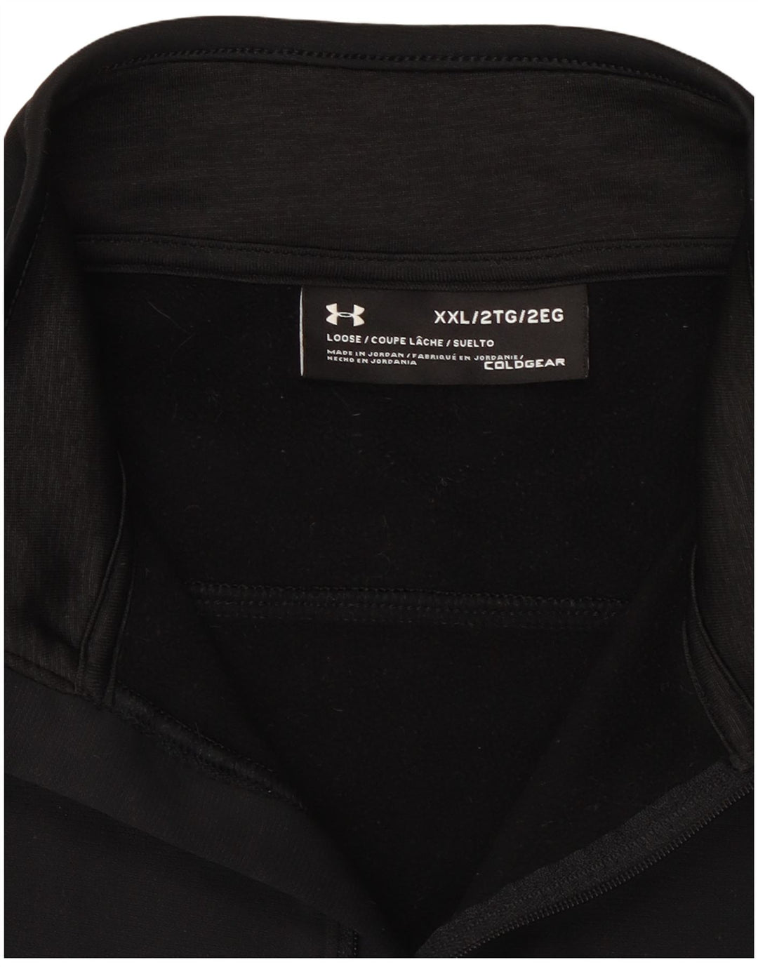 Top de trening Under Armour pentru bărbați Cold Gear, cu fermoar și gât, 2XL, negru