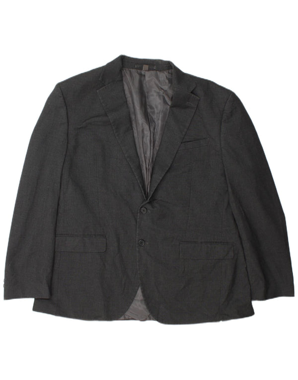 Jachetă pentru bărbați Marks & Spencer, cu 2 nasturi, cu ajustare normală, mărimea 44 XL, gri