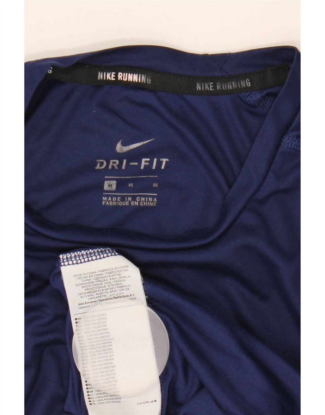Nike pentru bărbați Dri Fit Top cu mânecă lungă, mediu, bleumarin, poliester
