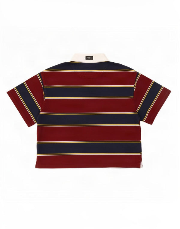 Levi's Womens Rugby Polo Shirt UK 10 Small Multicoloured Striped Cotton