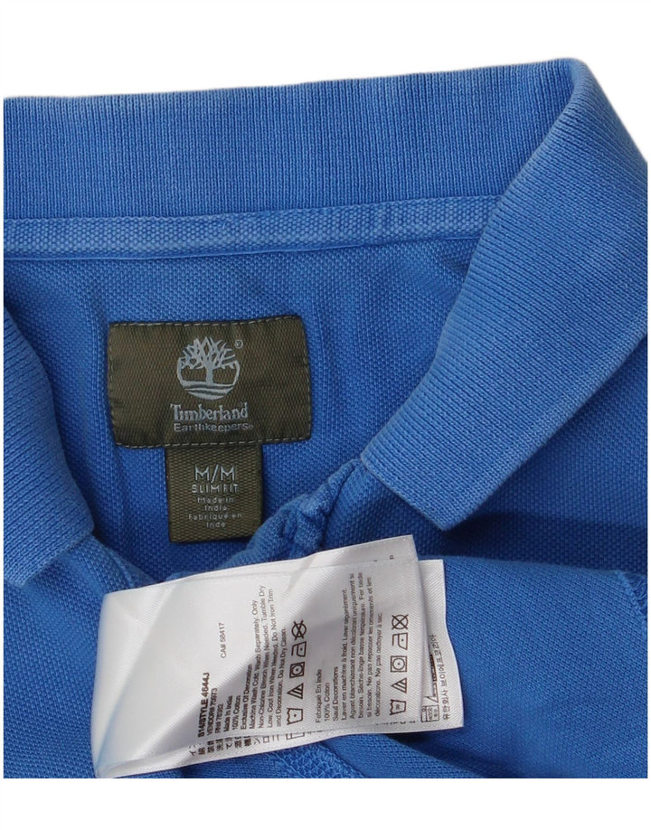 Tricou polo Timberland Slim Fit pentru bărbați, bumbac albastru mediu