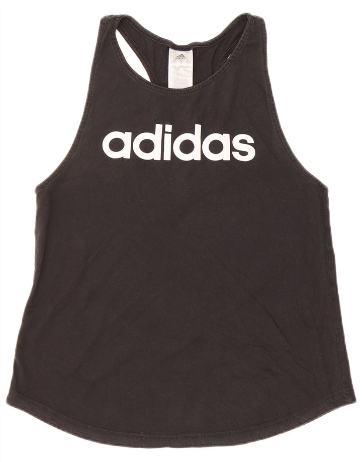 Vesta grafică pentru femei ADIDAS UK 12/14 bumbac mediu negru