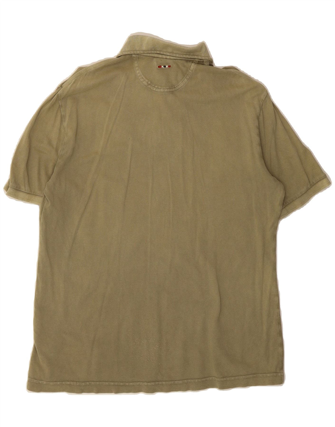 NAPAPIJRI Mens Polo Shirt Medium Khaki Vintage Napapijri and Second-Hand Napapijri from Messina Hembry 