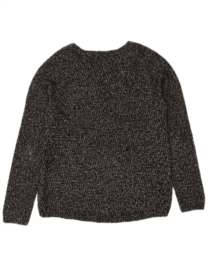 Pulover cu decolteu în V Massimo Dutti pentru femei UK 14 Medium Gri Pete