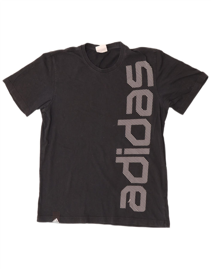 Tricou grafic Adidas pentru bărbați Top mediu negru bumbac