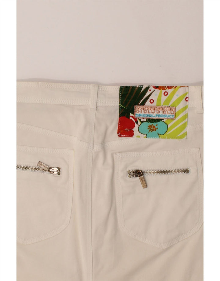 BYBLOS Womens Straight Skirt W30 Medium White Vintage Byblos and Second-Hand Byblos from Messina Hembry 