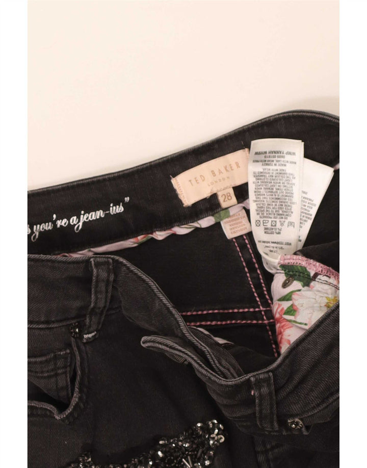 Blugi slim pentru femei Ted Baker L28 L28 bumbac negru
