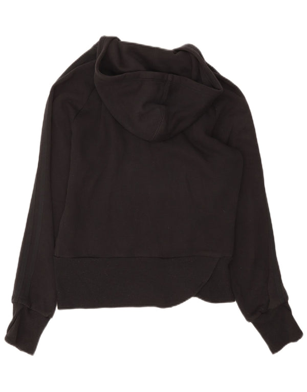 Pulover Adidas pentru femei cu fermoar, UK 14, bumbac mediu negru