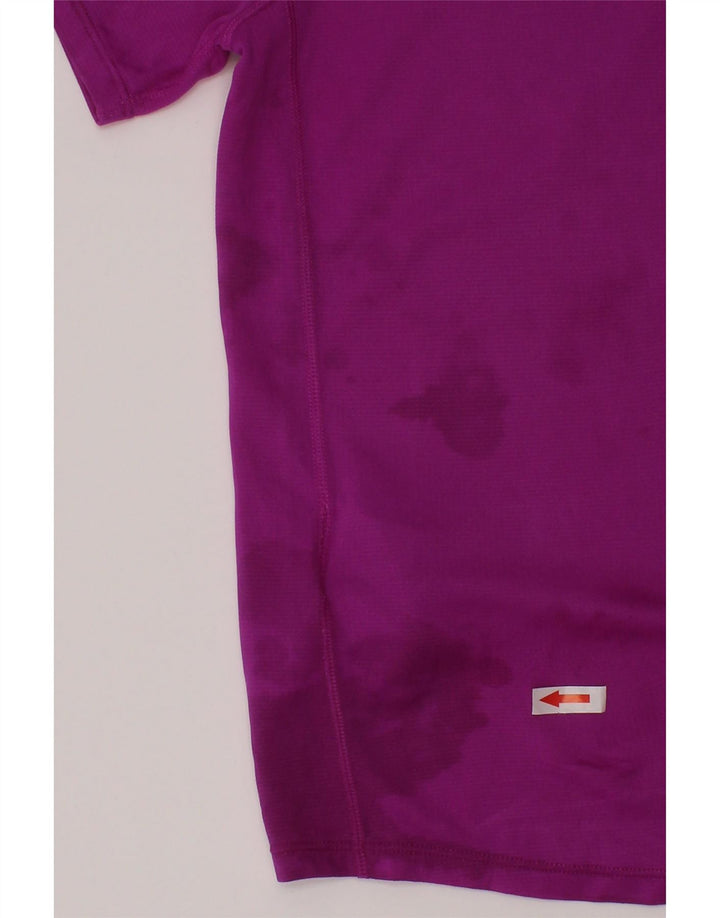 Tricou Asics pentru baieti Top 10-11 ani Poliester cu dungi violet mic