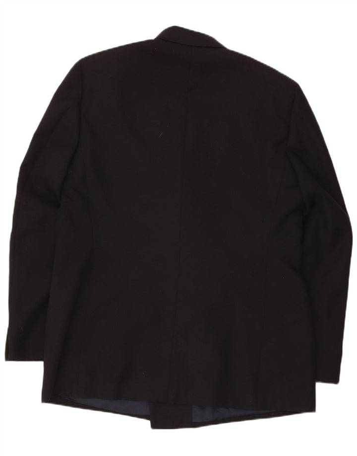 Jachetă vintage pentru bărbați cu două piepturi IT 56 3XL poliester negru