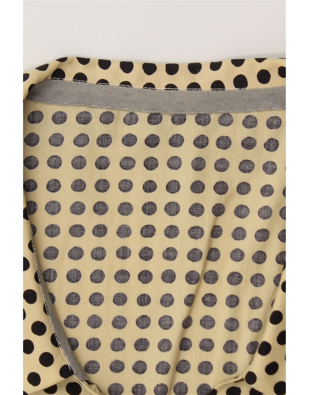 Bluză cămașă supradimensionată pentru femei VINTAGE UK 14 Medium Yellow Spotted