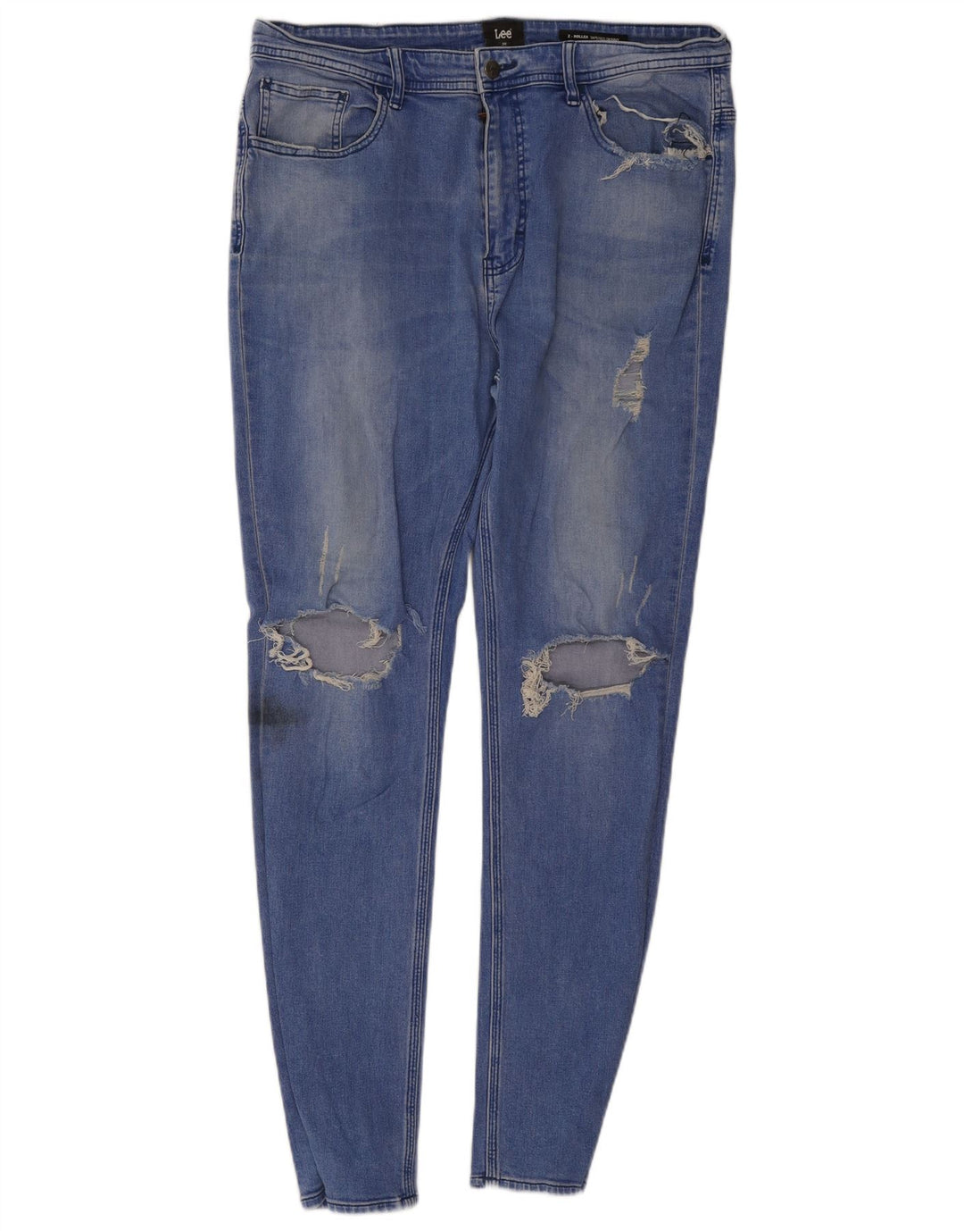 Blugi skinny învechiți pentru femei Lee W36 L30 bumbac albastru