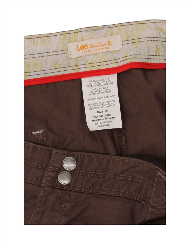 Pantaloni scurti cargo pentru femei Lee, marimi mari, US 20 XL W40, bumbac maro