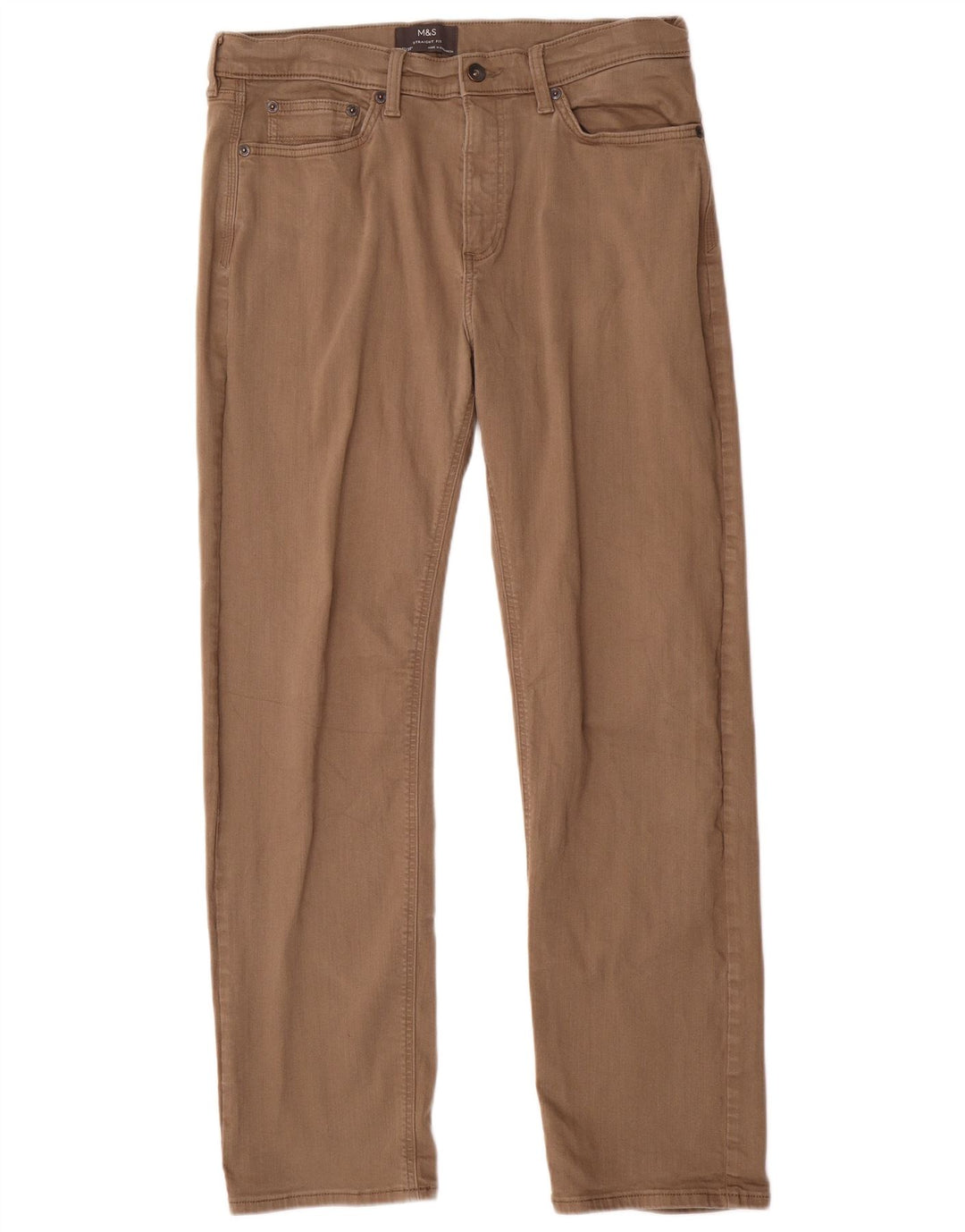 Pantaloni casual drepti pentru bărbați Marks & Spencer W34 L31 bej