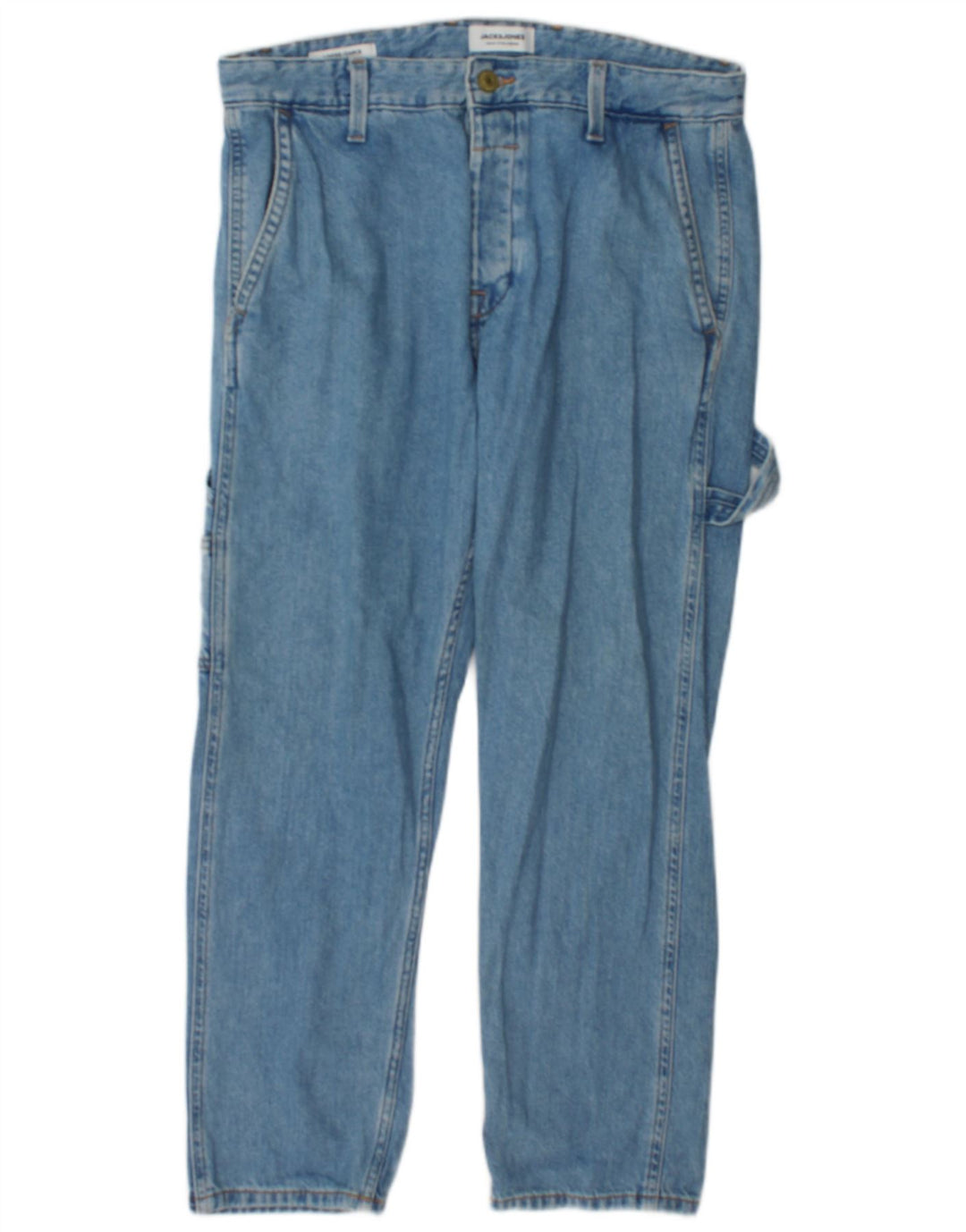 Blugi drepti cargo Jack & Jones pentru femei W34 L30 bumbac albastru