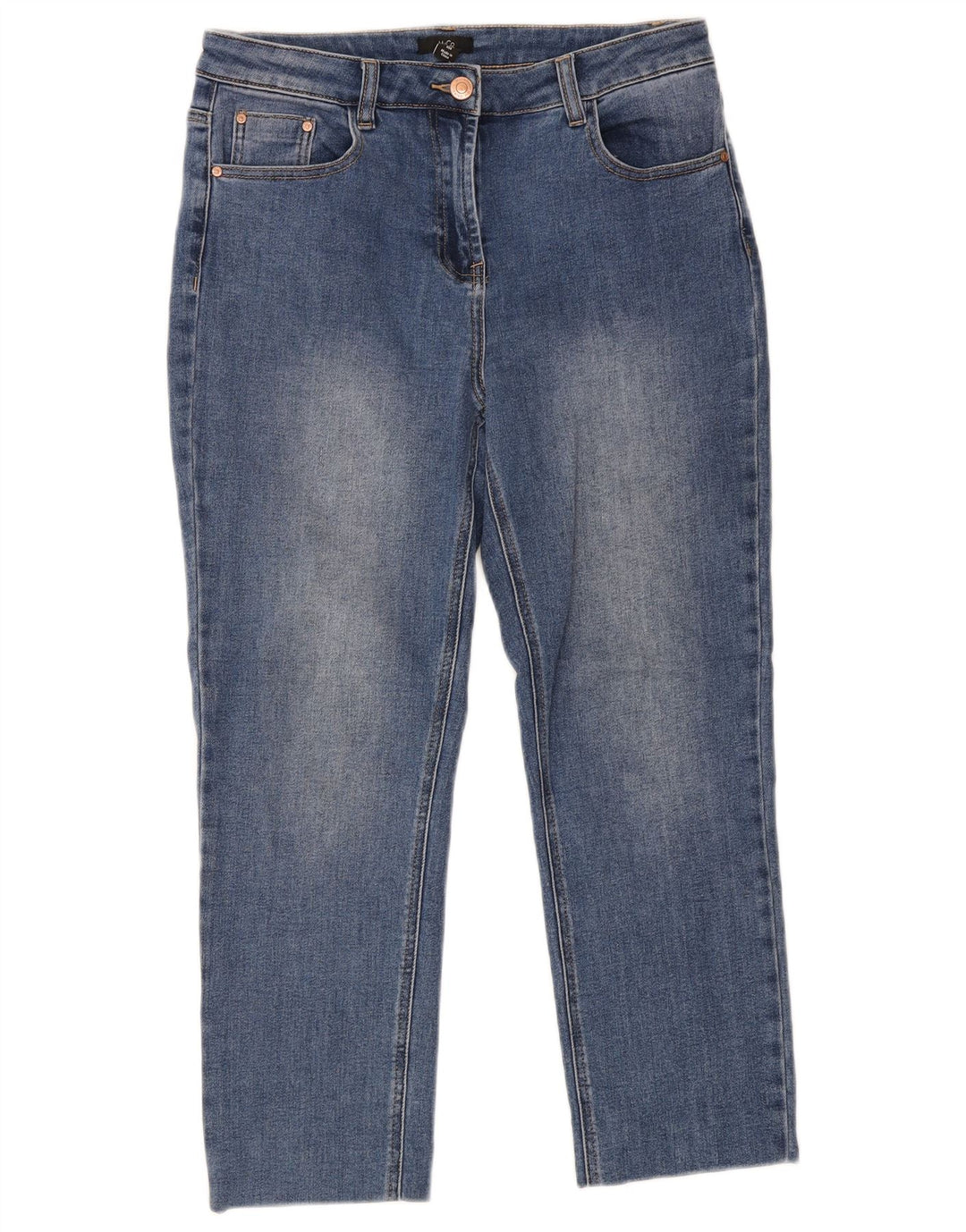 Blugi tăiați pentru femei M&Co UK 12 Medium L30 L25 Bumbac albastru