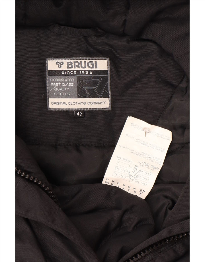 Jachetă căptușită cu glugă supradimensionată pentru femei Brugi UK 10 Poliester negru mic