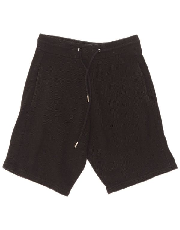 Pantaloni scurti sport pentru femei Zara UK 10, bumbac negru mic