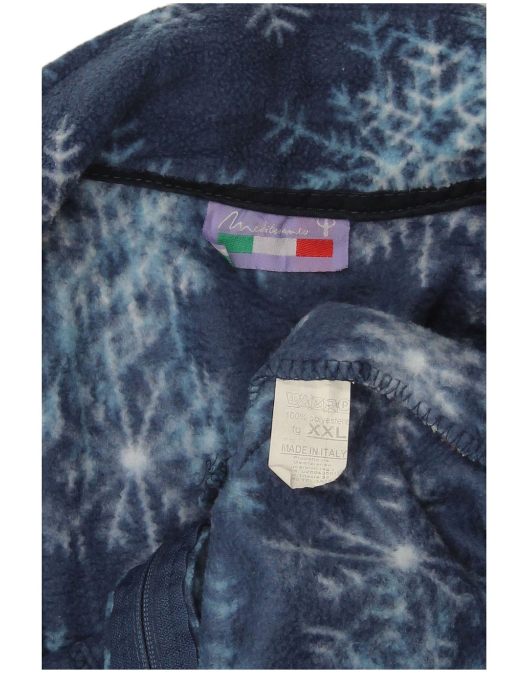 Jachetă polar pentru femei VINTAGE UK 20 2XL bleumarin Fair Isle Poliester