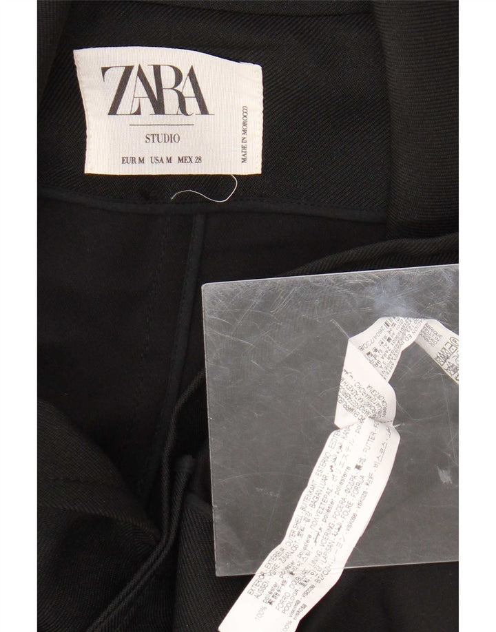 Sacou blazer supradimensionat pentru femei cu 2 nasturi Zara UK 14 Medium Black Poliester