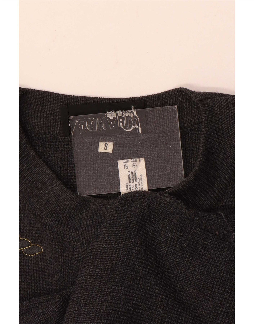 Pulover cardigan supradimensionat vintage pentru femei UK 10 Lână gri mică