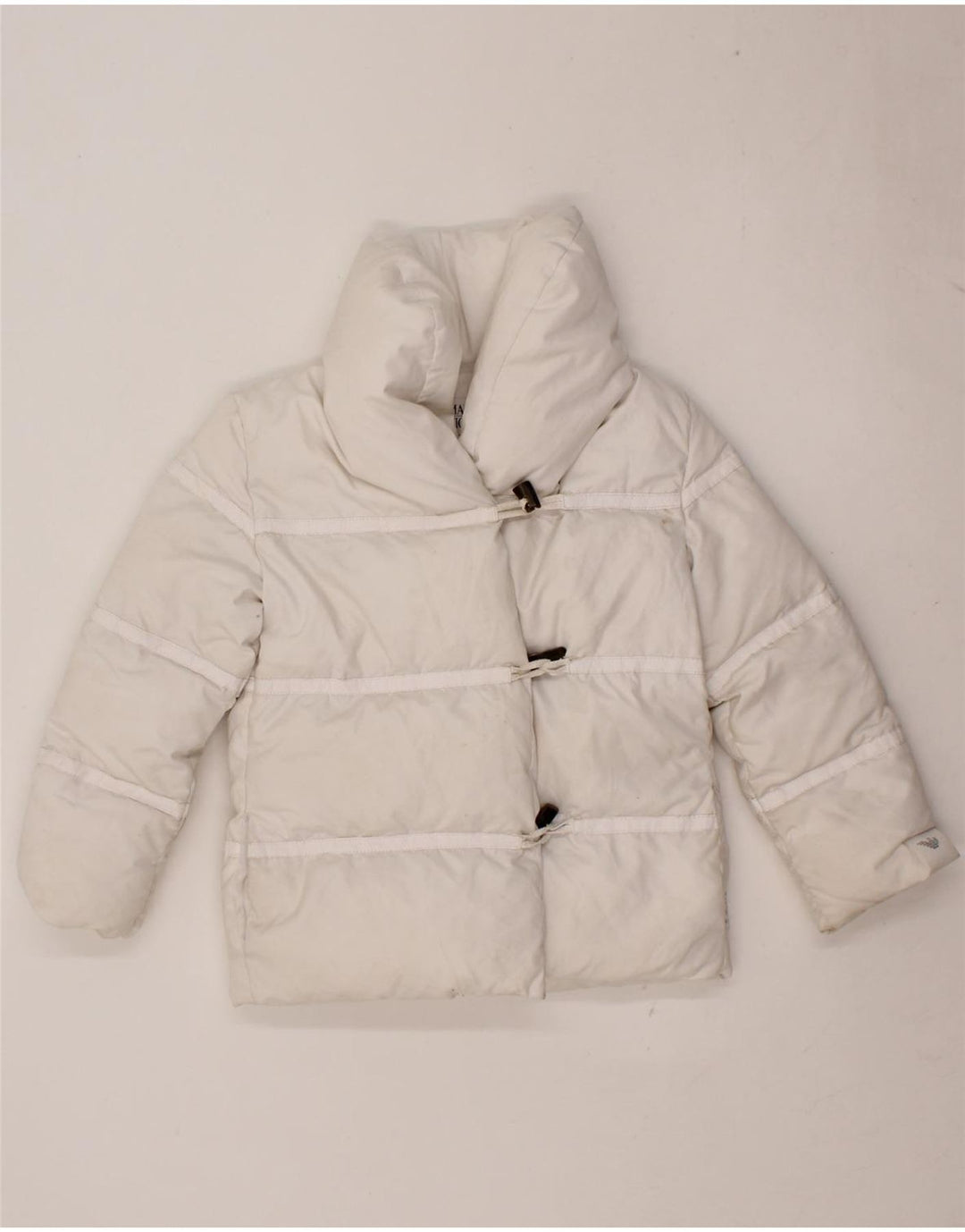 ARMANI JUNIOR Girls Padded Jacket 6-7 Years Off White Polyester Vintage Armani Junior and Second-Hand Armani Junior from Messina Hembry 
