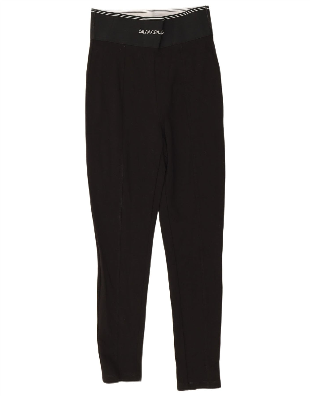 Calvin Klein Leggings cu grafică pentru femei UK 8 Small Black Viscose