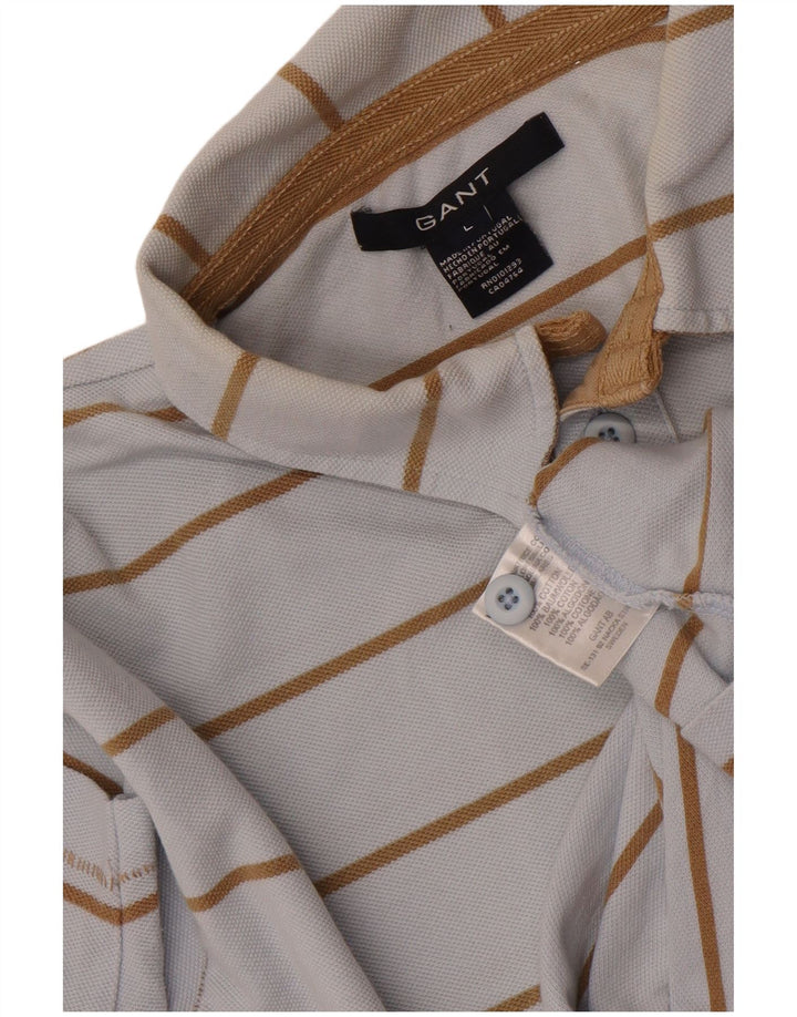 Tricou polo pentru bărbați Gant, bumbac cu dungi albastre mari