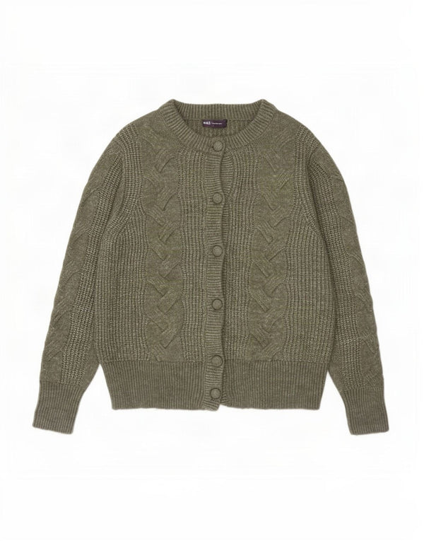 Pulover cardigan pentru femei Marks & Spencer UK 14 Large Kaki
