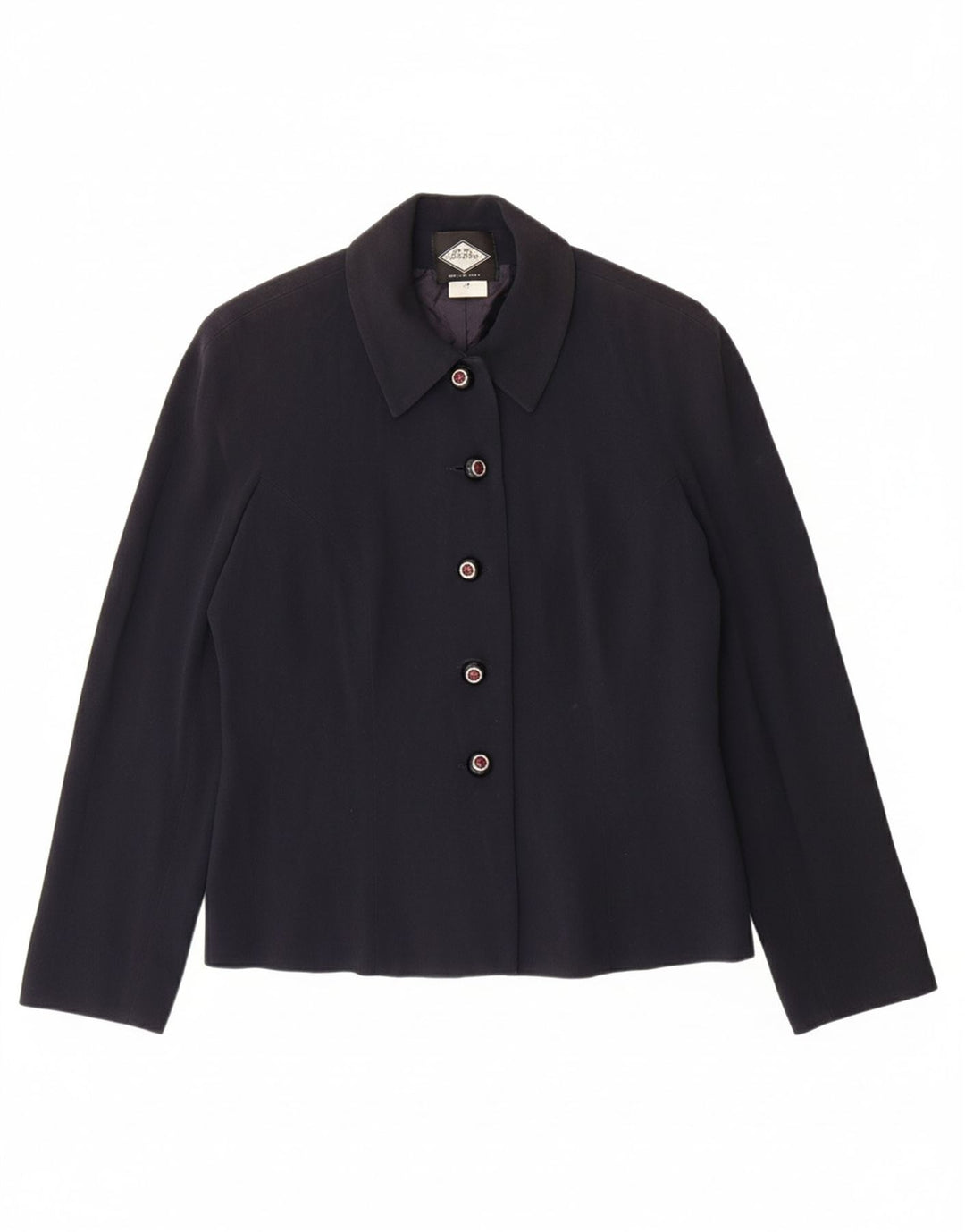 ATOS LOMBARDINI Womens 5 Button Blazer Jacket IT 46 Large Navy Blue