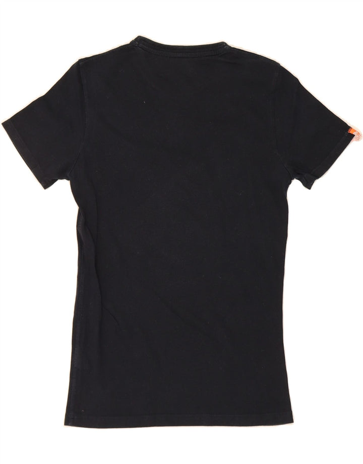 SUPERDRY Mens Graphic T-Shirt Top Small Navy Blue Cotton Vintage Superdry and Second-Hand Superdry from Messina Hembry 