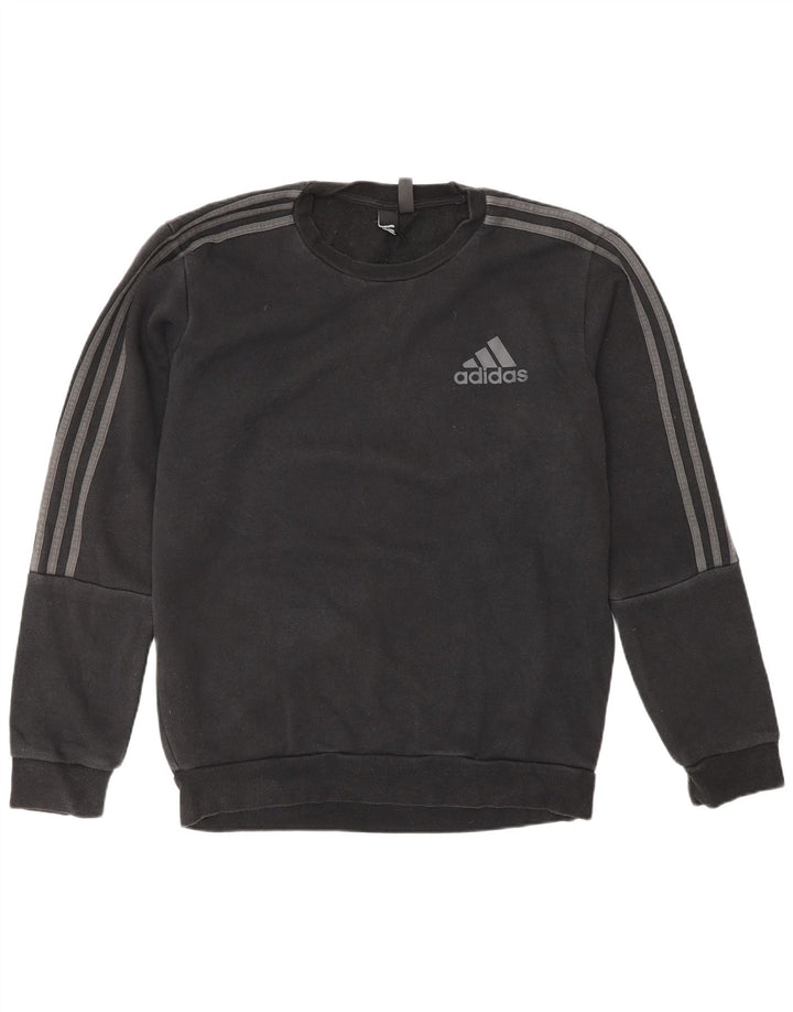 Pulover pentru bărbați ADIDAS, bumbac mediu negru