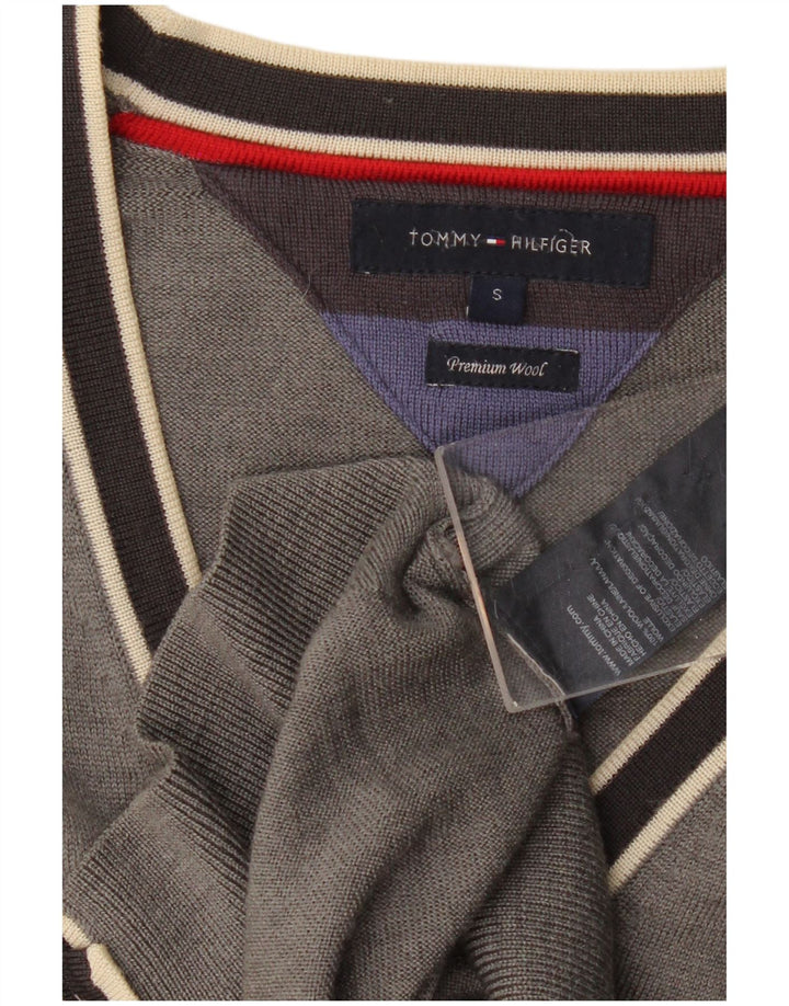 Pulover cardigan pentru bărbați Tommy Hilfiger, lână gri mică
