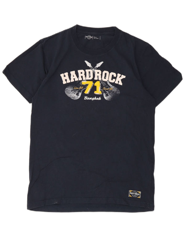 Tricou grafic pentru bărbați Hard Rock Cafe Bangkok Top mediu din bumbac bleumarin