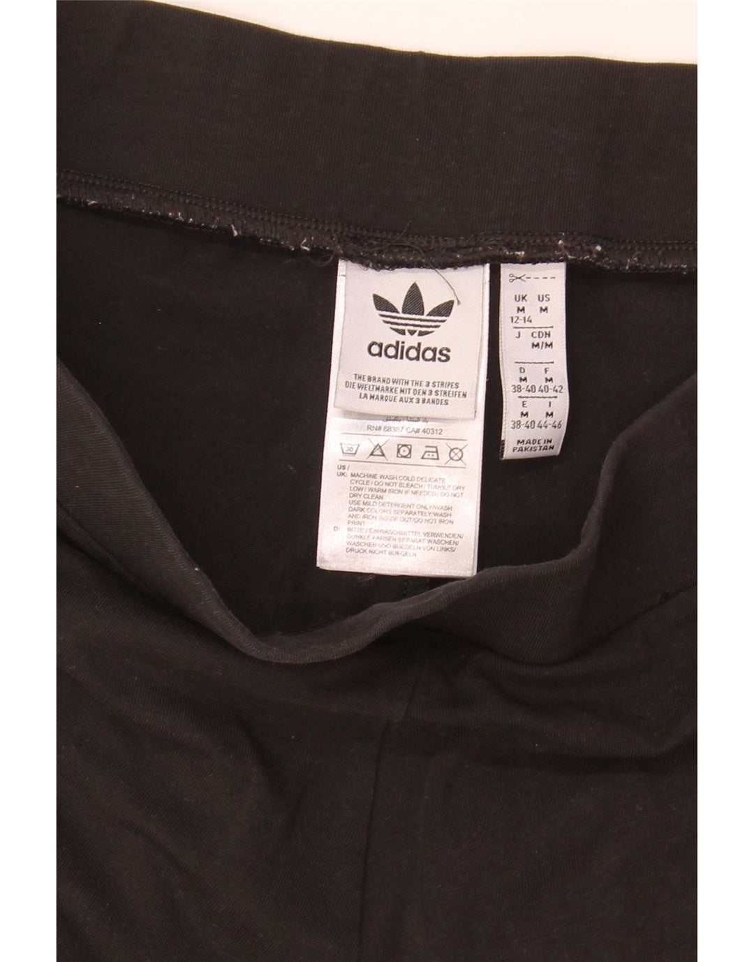 Leggings pentru femei ADIDAS UK 12/14 bumbac mediu negru