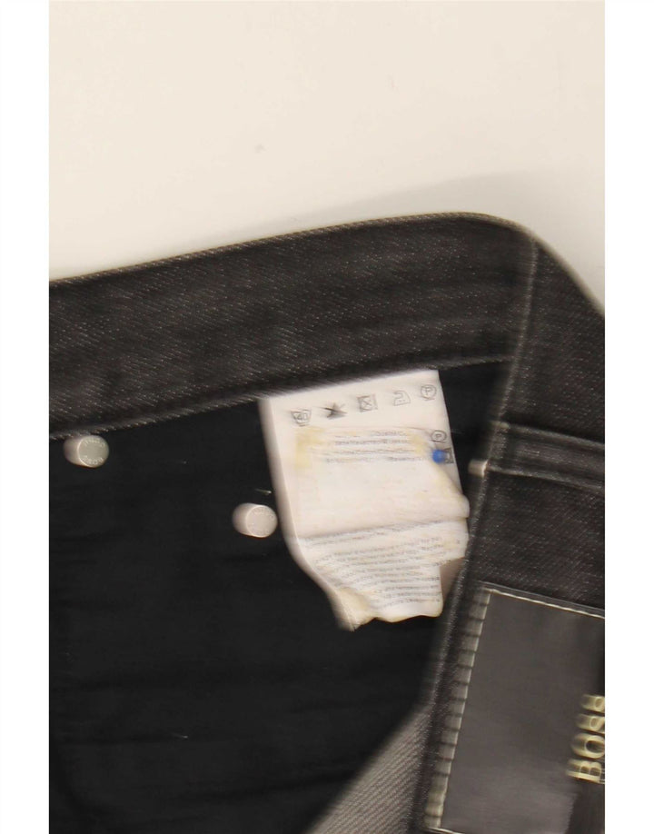 Blugi drepti pentru bărbați Hugo Boss W38 L26 bumbac negru