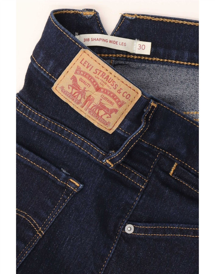 Blugi Levi's pentru femei 318 Shaping Wide Leg W30 L30 bleumarin