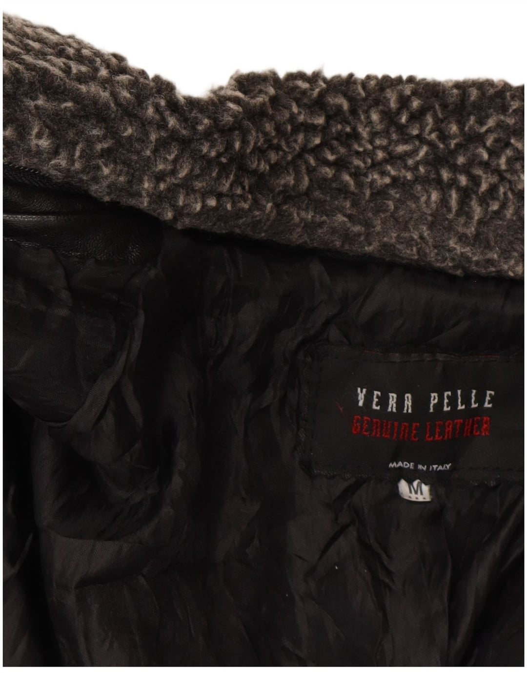 Palton de piele VINTAGE pentru bărbați, cu tăiere lentă, UK 38, piele medie neagră