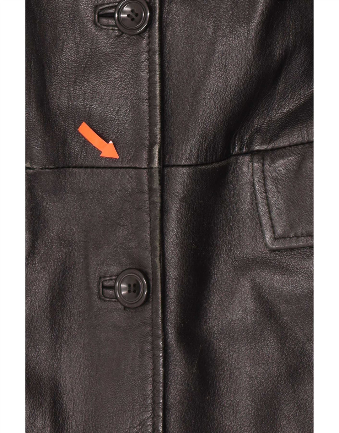 Palton din piele vintage pentru femei UK 14 Medium Black